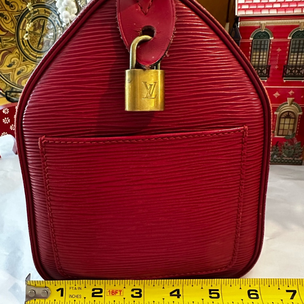Louis Vuitton Red Epi Leather Handbag - Picture 7 of 16